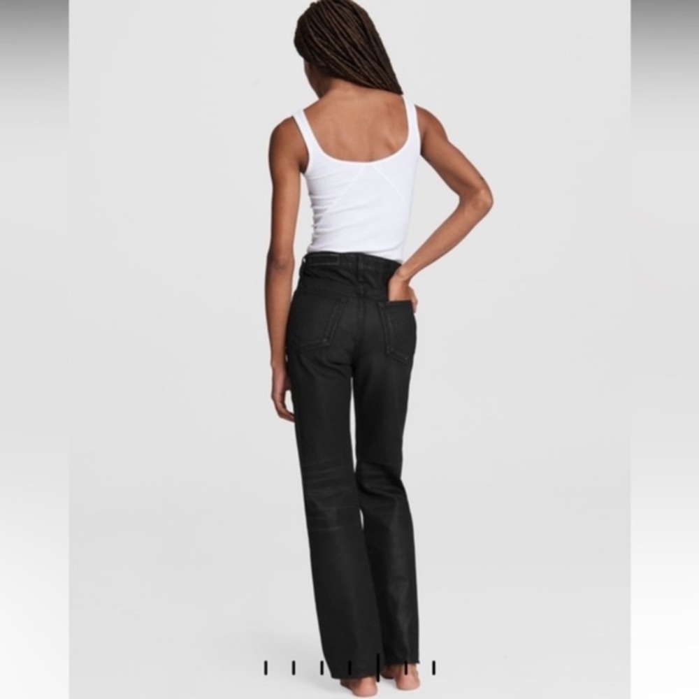 Rag & Bone Alex High-Rise Straight Jeans in Worn Black